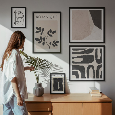 Väggdekoration tavelset Snygg minimalistisk grafik