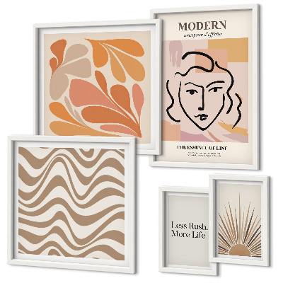 Set om 5 tavlor Modern abstrakt stil