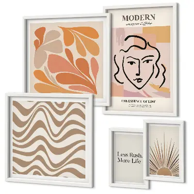 Modern abstrakt tavla set om 5 delar