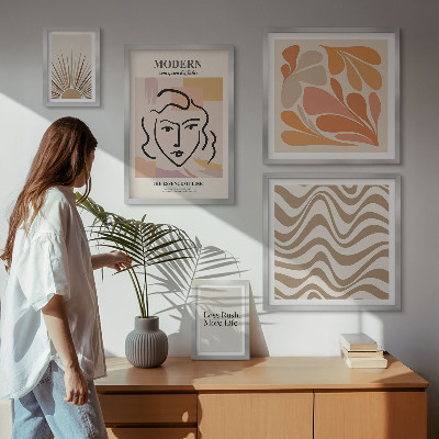 Set om 5 tavlor Modern abstrakt stil
