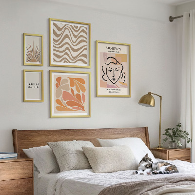 Set om 5 tavlor Modern abstrakt stil