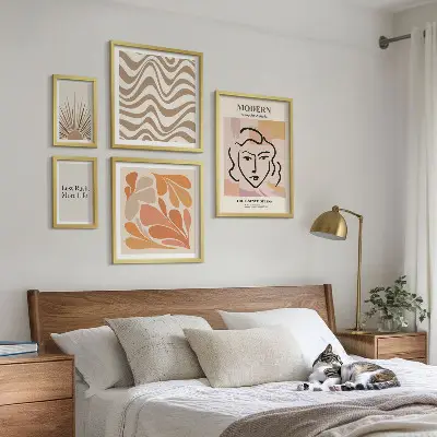 Modern abstrakt tavla set om 5 delar