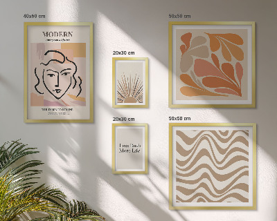 Set om 5 tavlor Modern abstrakt stil