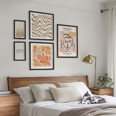 Set om 5 tavlor Modern abstrakt stil
