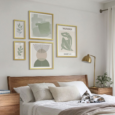 Tavelvägg med 5 tavlor Modern stil med abstraktion
