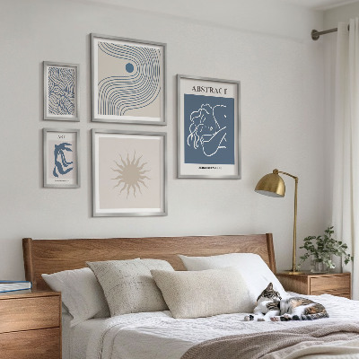 Set om 5 tavlor Snygg abstrakt geometri