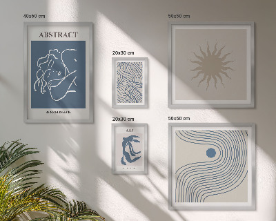 Set om 5 tavlor Snygg abstrakt geometri