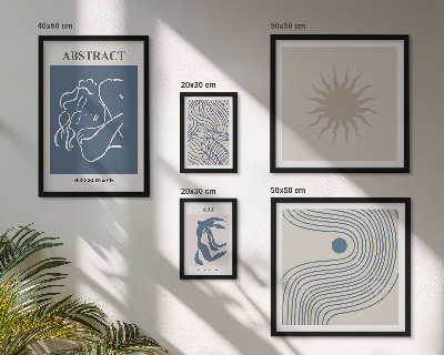 Set om 5 tavlor Snygg abstrakt geometri