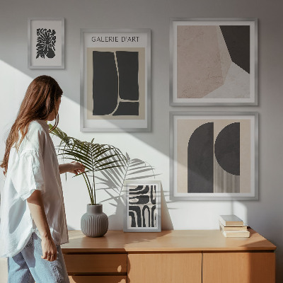 Set om 5 tavlor Snygg minimalistisk grafik