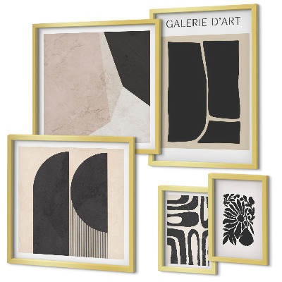 Set om 5 tavlor Snygg minimalistisk grafik