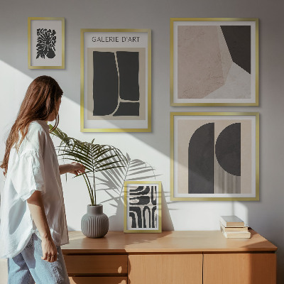 Set om 5 tavlor Snygg minimalistisk grafik
