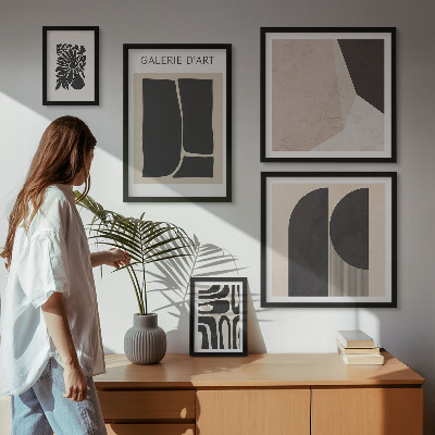 Set om 5 tavlor Snygg minimalistisk grafik