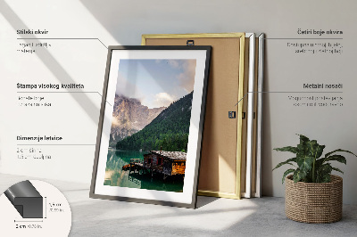 Set om 5 tavlor Geometriska blommor i boho-stil