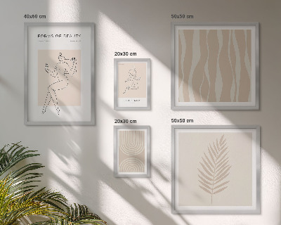Tavelvägg med 5 tavlor Vackra minimalistiska motiv