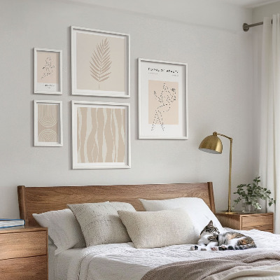Tavelvägg med 5 tavlor Vackra minimalistiska motiv