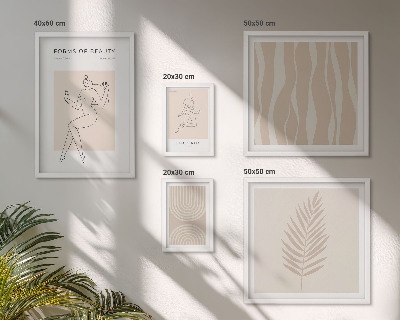 Tavelvägg med 5 tavlor Vackra minimalistiska motiv