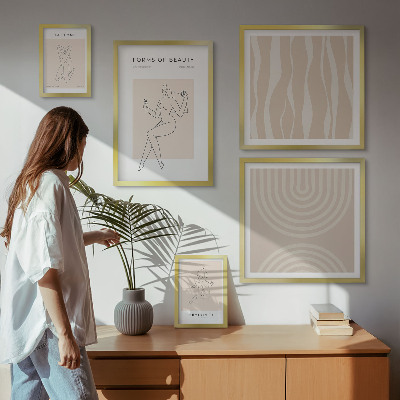 Väggdekoration tavelset Minimalistiska former av skönhet