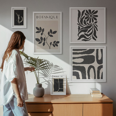 Väggdekoration tavelset Moderna växtmotiv