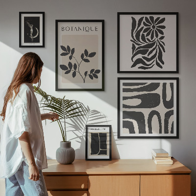 Väggdekoration tavelset Moderna växtmotiv
