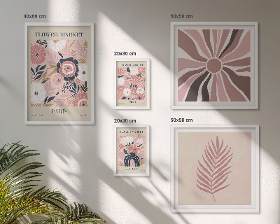 Set om 5 tavlor Blommarknader i bohemisk stil