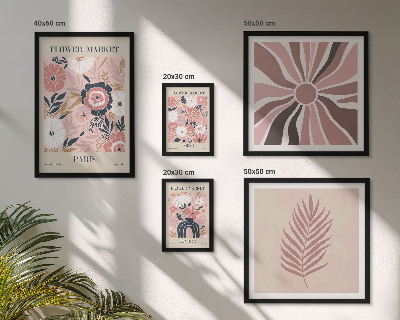 Set om 5 tavlor Blommarknader i bohemisk stil