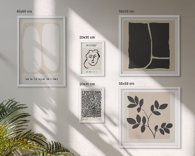 Tavelvägg med 5 tavlor Snygg grafik minimalistisk linjer