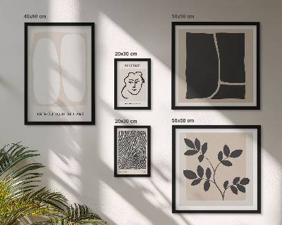 Tavelvägg med 5 tavlor Snygg grafik minimalistisk linjer