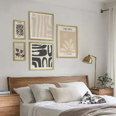 Tavelset med väggdekoration snygga motiv med växttema