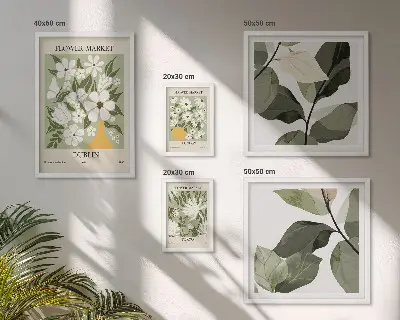 Tavelset med blommotiv fyra städer London Dublin och Tokyo