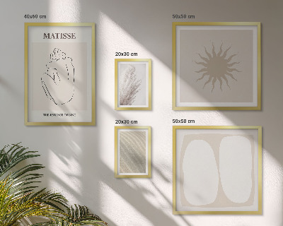 Tavelvägg med 5 tavlor Minimalistiska former i boho-stil