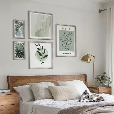 Tavelset med väggdekoration växtinspirationer med naturtema