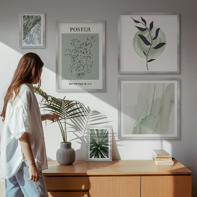 Väggdekoration tavelset Växtinspirationer natur