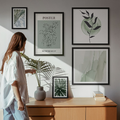 Väggdekoration tavelset Växtinspirationer natur