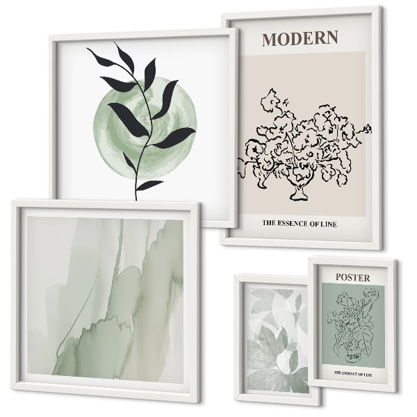 Set om 5 tavlor Moderna minimalistiska dekorationer