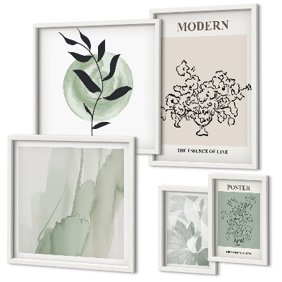 Set om 5 tavlor Moderna minimalistiska dekorationer