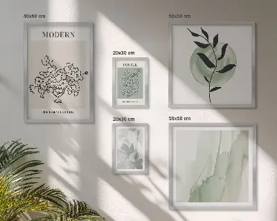 Moderna minimalistiska dekorationer set om 5 tavlor