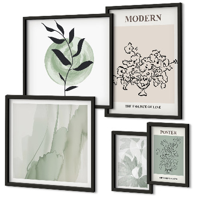 Set om 5 tavlor Moderna minimalistiska dekorationer