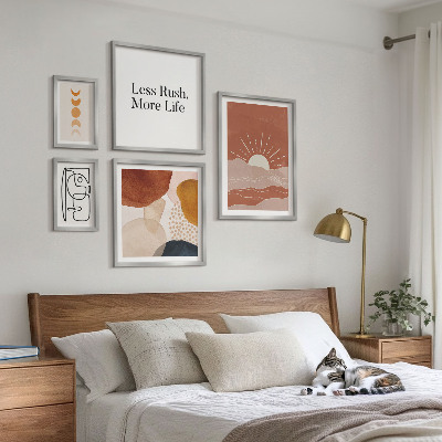 Väggdekoration tavelset Snygg abstrakt solgrafik