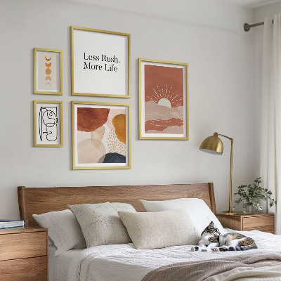 Väggdekoration tavelset Snygg abstrakt solgrafik