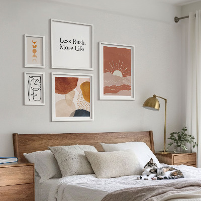 Väggdekoration tavelset Snygg abstrakt solgrafik