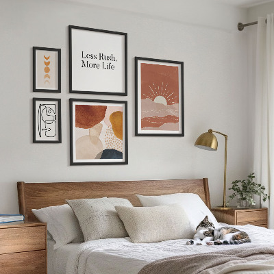 Väggdekoration tavelset Snygg abstrakt solgrafik