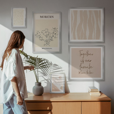 Tavelvägg med 5 tavlor Modern minimalistisk stiluppsättning
