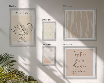 Tavelvägg med 5 tavlor Modern minimalistisk stiluppsättning