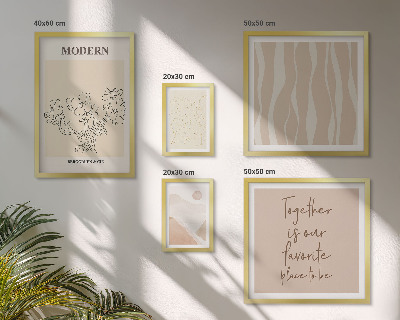 Tavelvägg med 5 tavlor Modern minimalistisk stiluppsättning