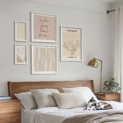 Tavelvägg med 5 tavlor Modern minimalistisk stiluppsättning