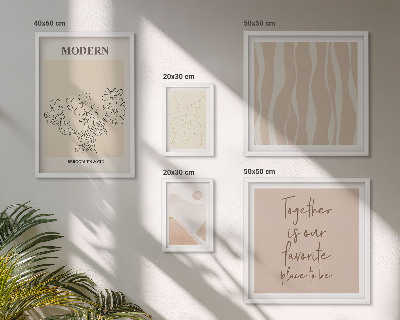 Tavelvägg med 5 tavlor Modern minimalistisk stiluppsättning