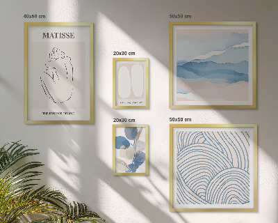 Set om 5 tavlor Snygg abstrakt naturgrafik