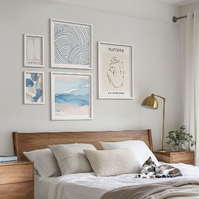 Set om 5 tavlor Snygg abstrakt naturgrafik