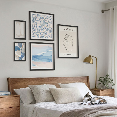 Set om 5 tavlor Snygg abstrakt naturgrafik