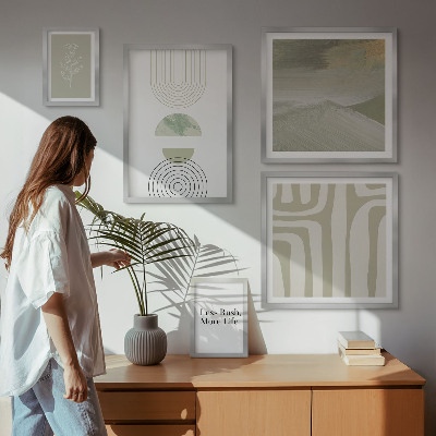 Väggdekoration tavelset Snygg pastellfärgad naturgrafik